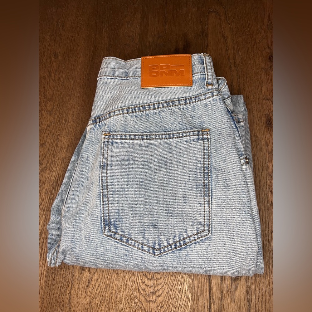 Princess Polly Holly Asymmetric Ripped Leg Jeans Light Wash Denim - US 8